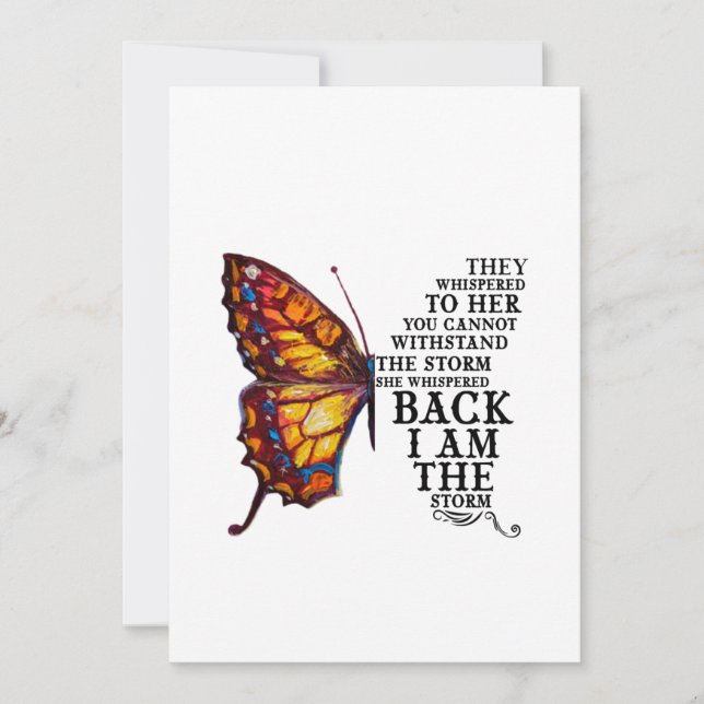 Invitación Ellos le susurraron que no puedes soportar la torm (Anverso)