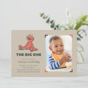 Invitación Elmo   Primer cumpleaños grande - Foto