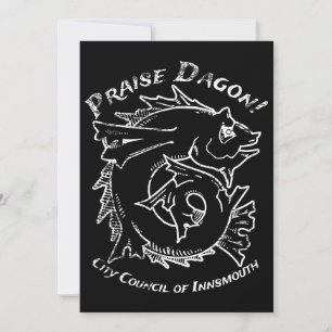 Invitación Elogio Dagon Innsmouth Lovecraft Fish Horror