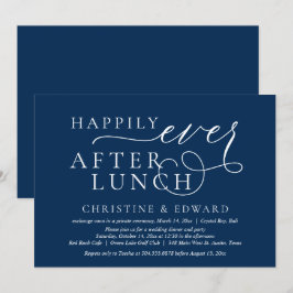 Invitación Elopamiento de Boda, Almuerzo Feliz para Siempre