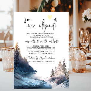 Invitación Elopamiento de boda en paisaje, naturaleza, bosque