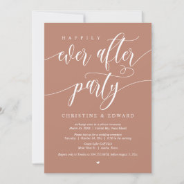 Invitación Elopamiento de boda, Fiesta de feliz para siempre,