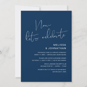 Invitación Elopamiento de boda moderno, ahora celebramos Invi