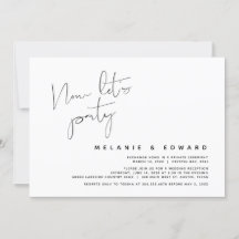 Elopamiento de boda moderno, ahora vamos a festeja