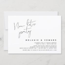 Invitación Elopamiento de boda moderno, ahora vamos a festeja