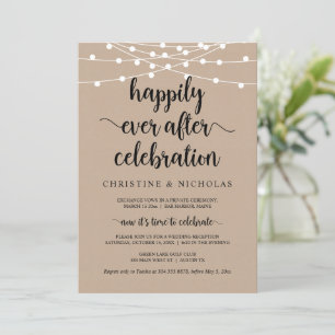 Invitación Elopamiento Rústico, Celebración de Felices para S