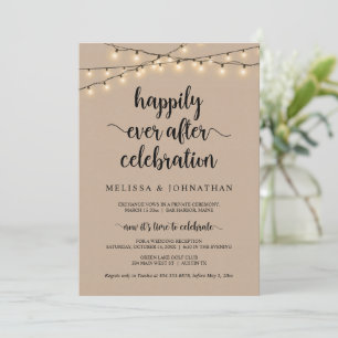 Invitación Elopamiento Rústico, Celebración de Felices para S