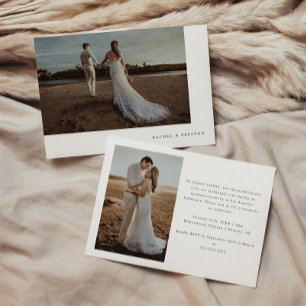 Invitación Elopamiento y recepción de boda modernos con varia