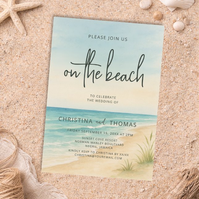 Invitación Elopement Beach Wedding (Subido por el creador)