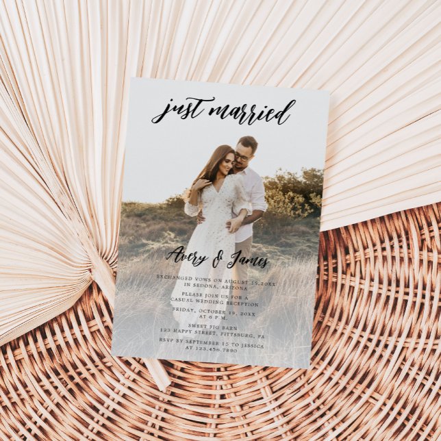 Invitación Elopement, Boda de fotografía de fotografía casada (Subido por el creador)