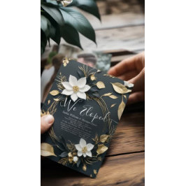 Invitación Elopement, Boda de fotografía de guirnaldas con fl