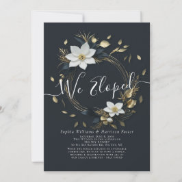 Invitación Elopement, Boda de fotografía de guirnaldas con fl