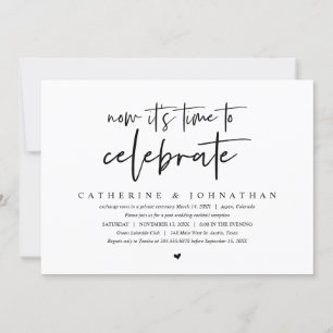 Invitación Elopement boda, Minimalista moderno, celebra