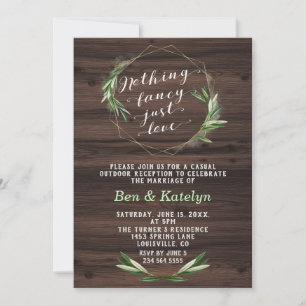 Invitación Elopement de amor simple del sur