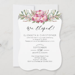 Invitación Elopement elopement Boda Floral Rosa Elopement