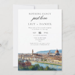 Invitación Elopement Florence Italy Wedding Reception