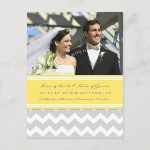 Invitación Elopement Foto Postales Gris limón