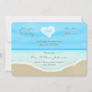 Invitación Elopement Invitación Beach acuarela