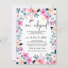 Invitación Elopement moda Garden Pink Flowers