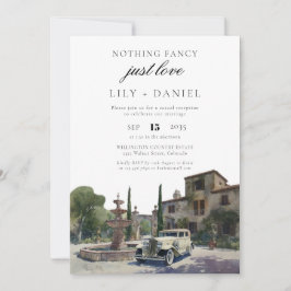 Invitación Elopement Old Money Estate Wedding Reception