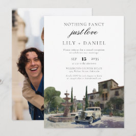 Invitación Elopement Old Money Estate Wedding Reception Photo