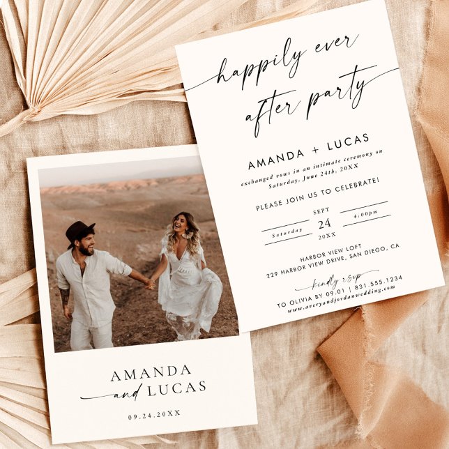 Invitación Elopement | Recepción moderna de bodas (Subido por el creador)