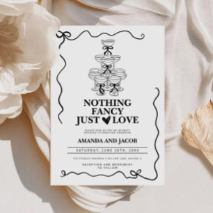 Invitación Elopment Nothing Fancy Just Love Boda