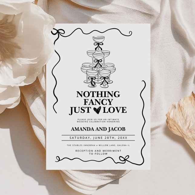 Invitación Elopment Nothing Fancy Just Love Boda (Subido por el creador)