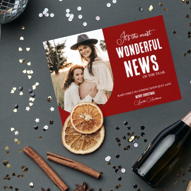 Invitación Embarazo de Navidades nuevos y maravillosos (Subido por el creador)