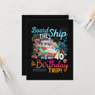 Invitación Embarcar en el barco es mi viaje de cumpleaños núm