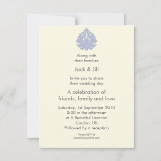 Invitación Emblema (azul) 4.25x5.5