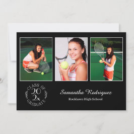 Invitación Emblema Chic Personalizado de 3 Fotos para Fiesta 