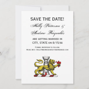 Invitación Emblema Crest Fleur de Lis Torre del León C