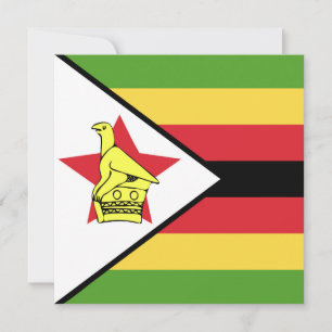 Invitación Emblema de bandera de Zimbabue