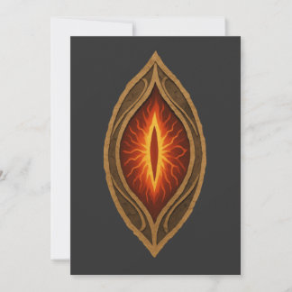 Invitación Emblema de fantasía del Señor Oscuro Ojo de Fuego