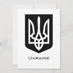 Invitación Emblema Gráfico Contemporáneo Tryzub de Ucrania