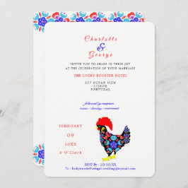 Invitación Emblema nacional portugués Barcelos Rooster