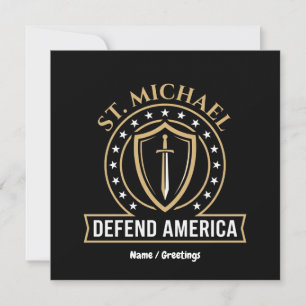 Invitación Emblema táctico Escudo Defiende América San Miguel