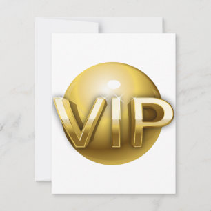 Invitación Emblema VIP de oro 3D de lujo