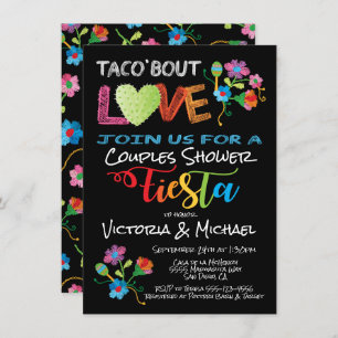 Invitación Embroidery Taco 'bout Love