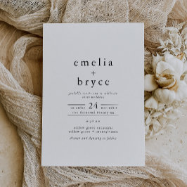 Invitación EMELIA Casual Minimalista único Boda neutral