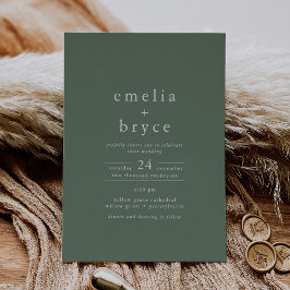 Invitación EMELIA Casual Sage Rustic Boda Montaña Simple