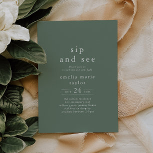 Invitación EMELIA Naturaleza Rústica Simple Woodland Sip y Ve
