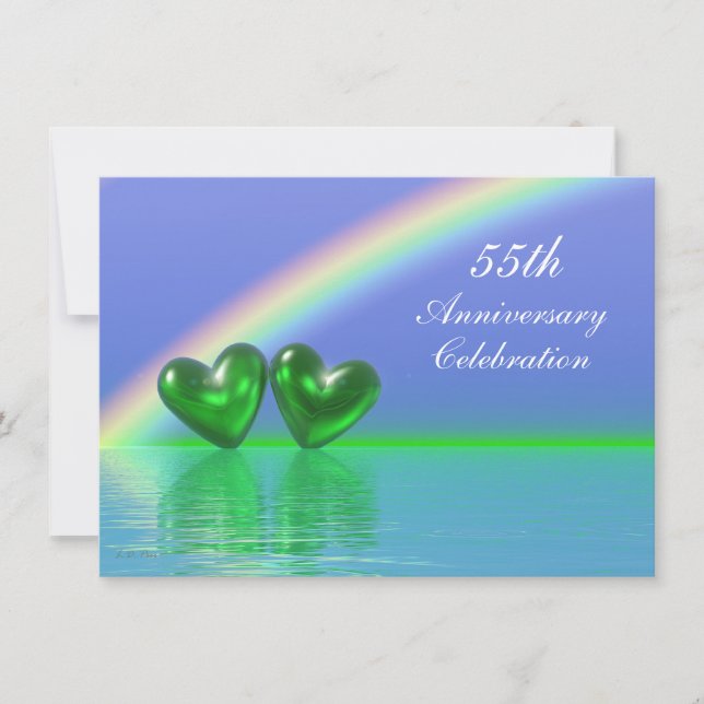 Invitación Emerald Hearts 55 Aniversario (Anverso)