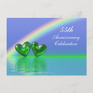 Invitación Emerald Hearts 55 Aniversario