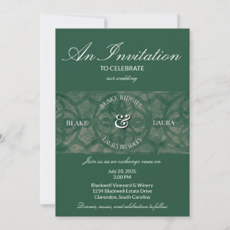 Invitación Emerald Lake Otoño Muscadine Batik Personalizado