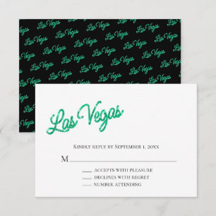 Invitación Emerald Las Vegas se hunde en la boda RSVP