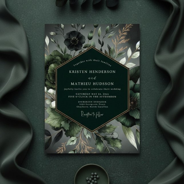 Invitación Emerald Lush Woodland Wedding (Subido por el creador)