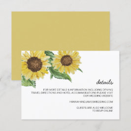 Invitación EMMA Rustic Country Watercolor Sunflower