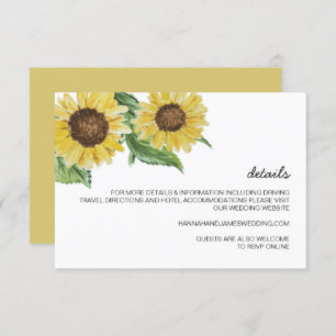 Invitación EMMA Rustic Country Watercolor Sunflower